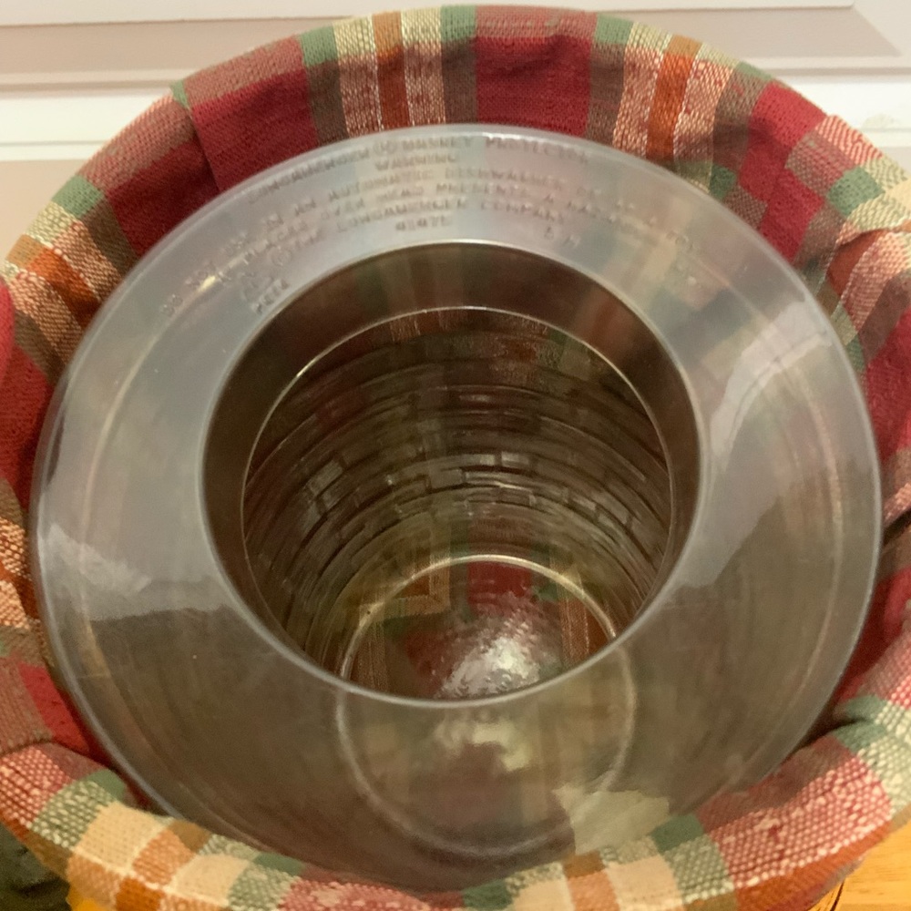 Longaberger 2000 October Fields Pumpkin Lidded Basket with Liner - Picture 7 of 7